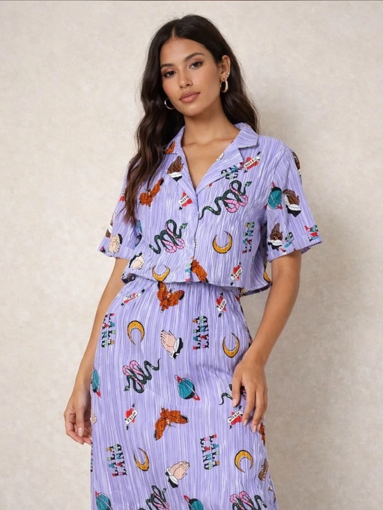 Dressed in LALA Dresses & Skirts - DRESSED IN LALA  plissé skirt set in LAVENDER TATTOO  $152 MSRP